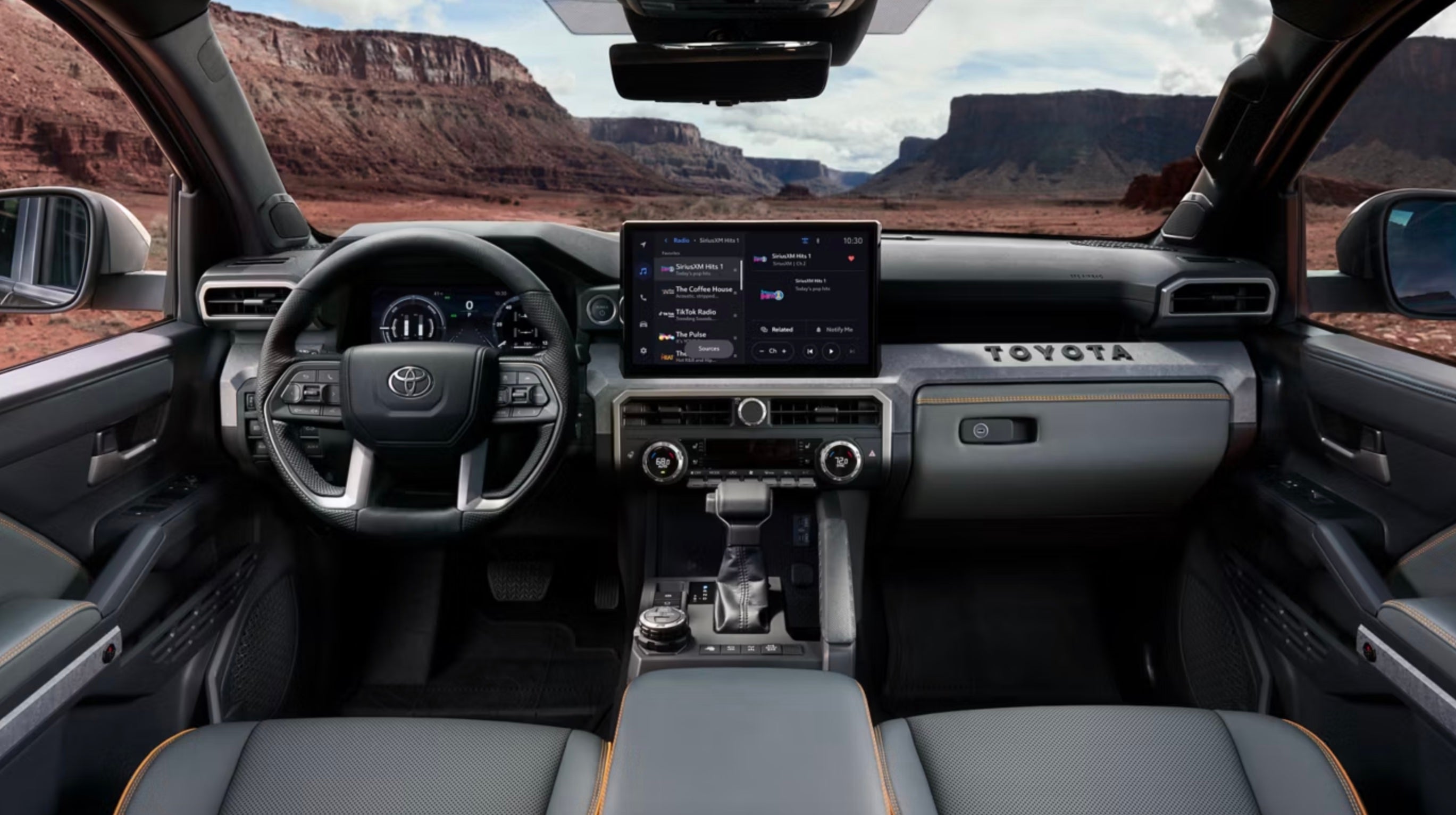 Front interior of 2026 Toyota Tacoma for sale near Newport, OH